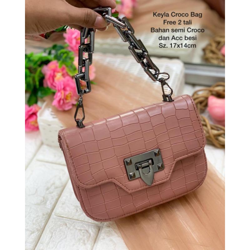 tas slempang/tas wanita/Keyla Croco