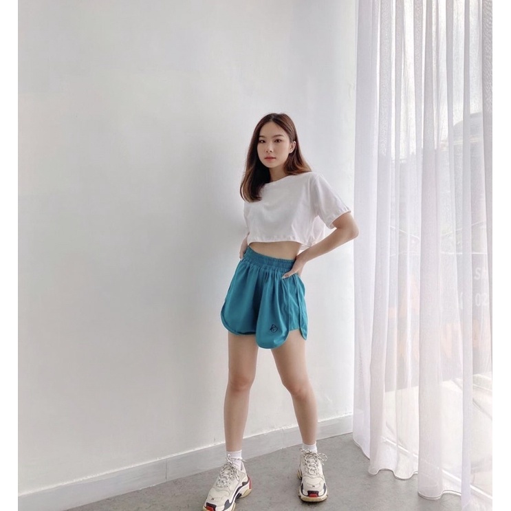 ARIANA KOREAN ONE SET SPORTS WANITA - SETELAN SPORTY SIMPLE OLAHRAGA - CROP TOP DAN CELANA PENDEK SPORTY - ONE SET FITNESS