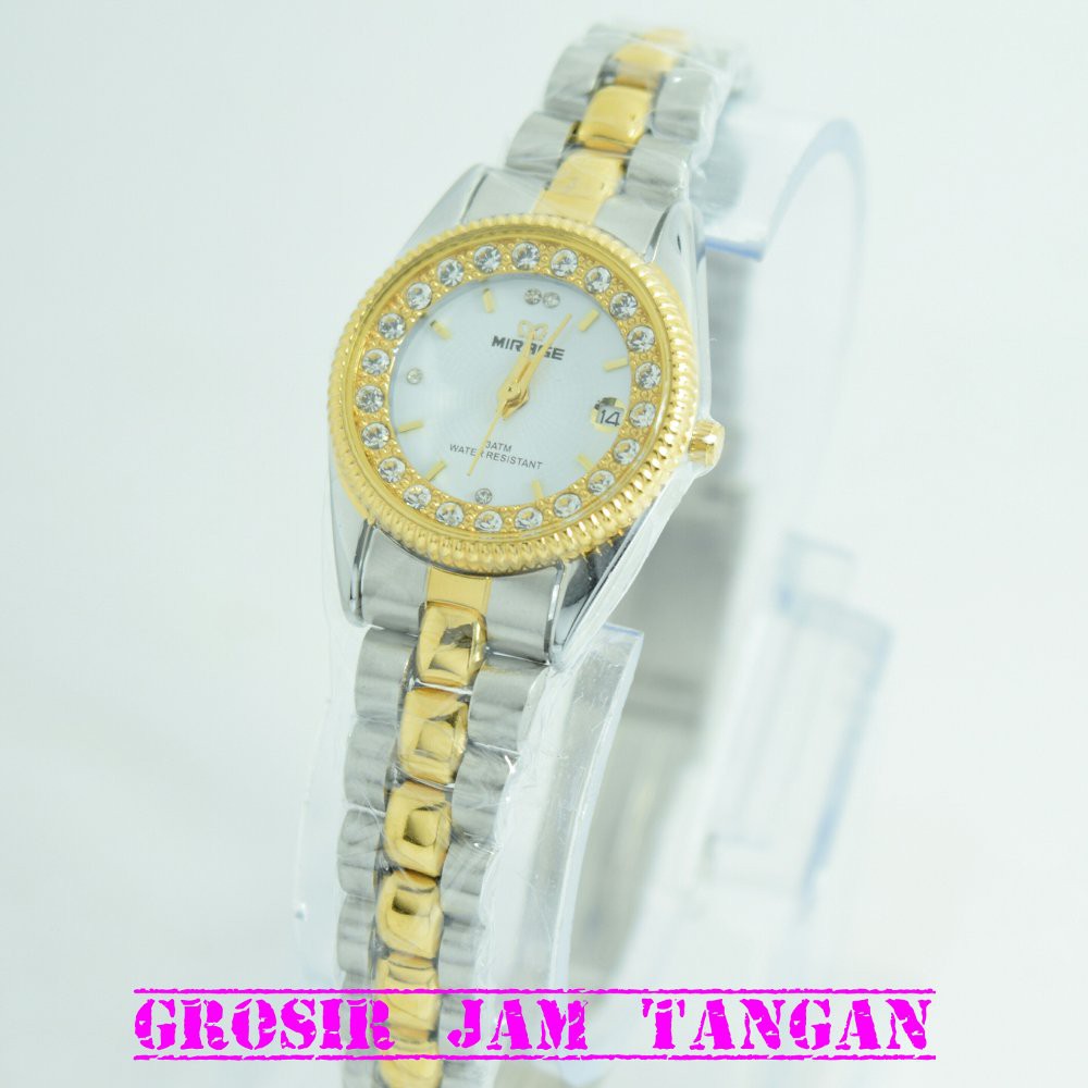 JAM TANGAN WANITA MIRAGE ORIGINAL MEWAH ELEGAN SYAHRINI
