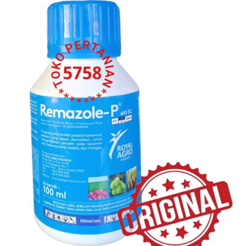 Fungisida REMAZOLE-P 490 EC 100 ml - Fungisida Sistemik Bekerja Secara Protektif, Kuratif dan Eradikatif - Mengobati Penyakit Tanaman