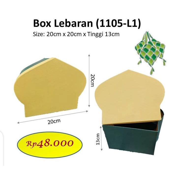 

Box Lebaran Bentuk Kubah masjid - Box lebaran Idul Fitri - Hardbox Hampers Lebaran 1105-L1