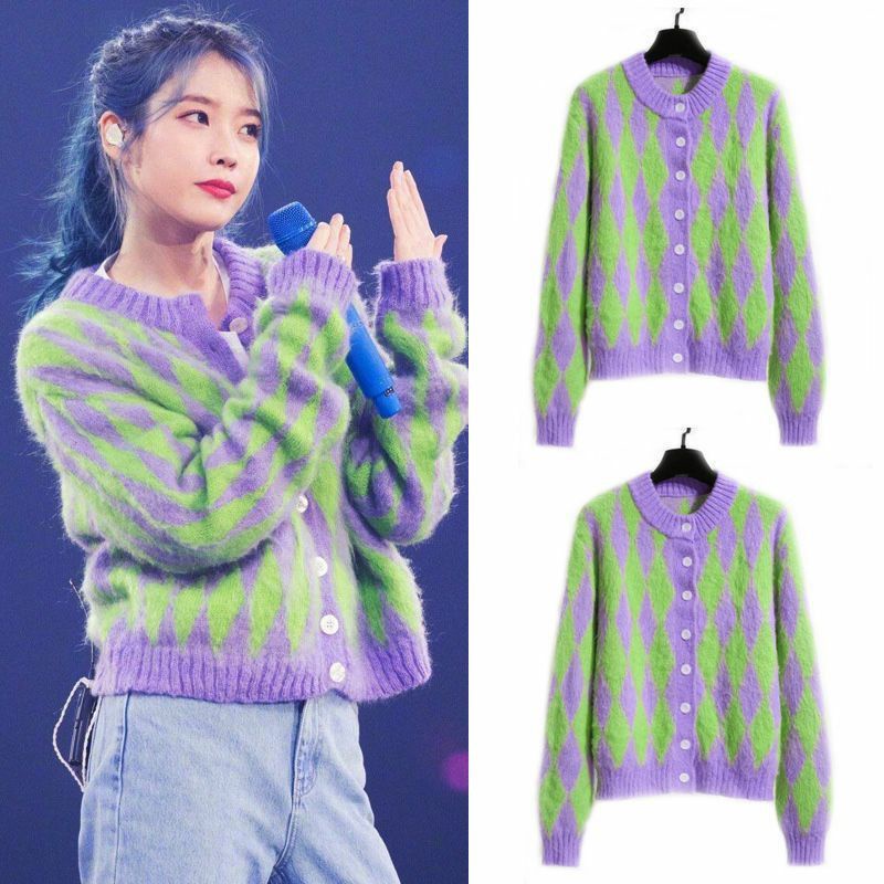 [Hanna.Black] READY STOCK ji eun cardi/ iu cardigan/ cardigan sweater rajut korea