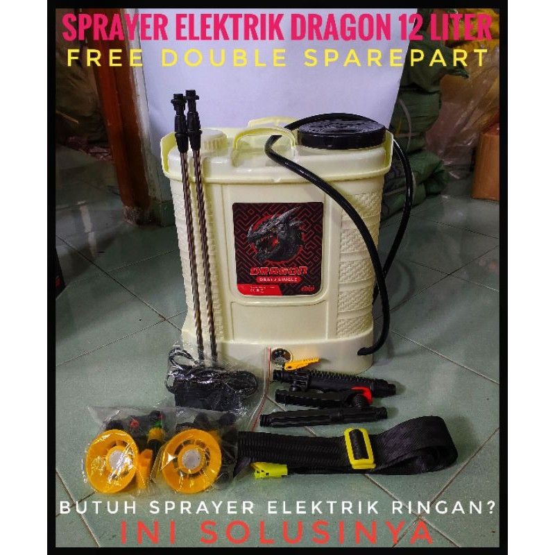 Sprayer Elektrik Dragon 12 Liter Original Free Double Separepart