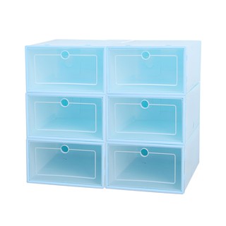 Transparent Pp Plastic Flip Storage Shoebox Shoebox Shoe Cabinet Shoes Storage Box Foldable Storage Box Shopee Indonesia