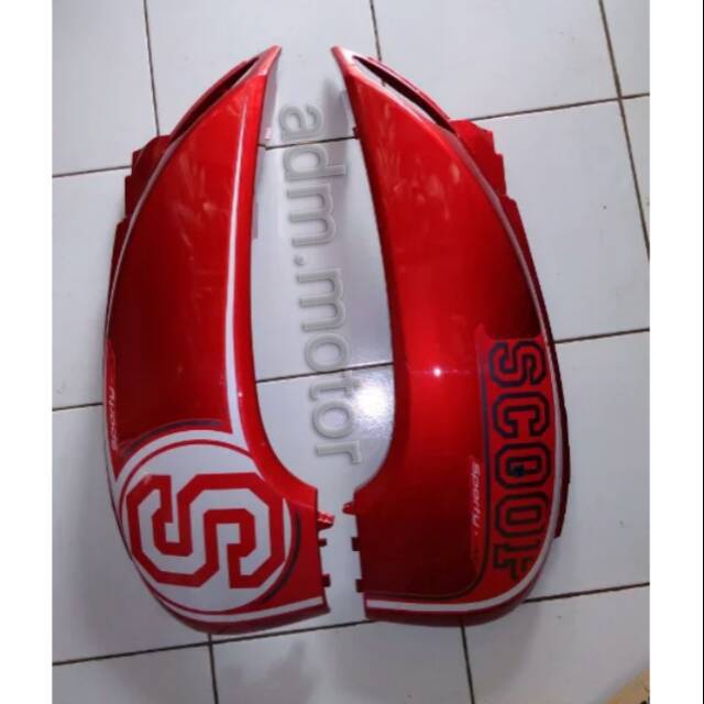COVER BODY BELAKANG MOTOR HONDA SCOOPY FI 2015 2016 2017 MERAH