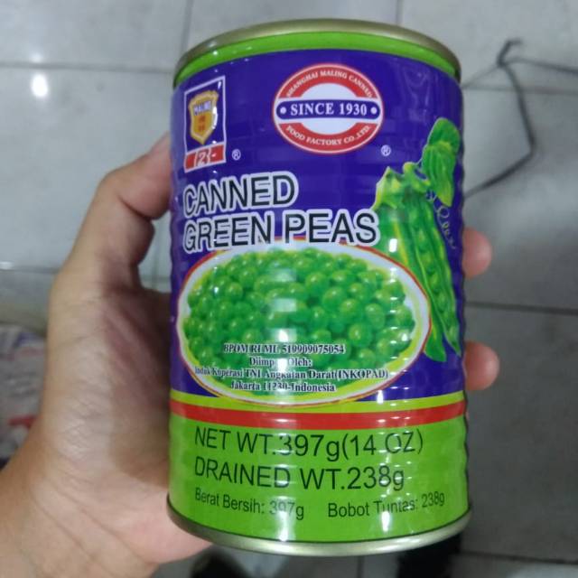 

MaLing TTS Canned Green Peas / Kacang Polong Kaleng Dalam air Garam / Kacang Kaleng