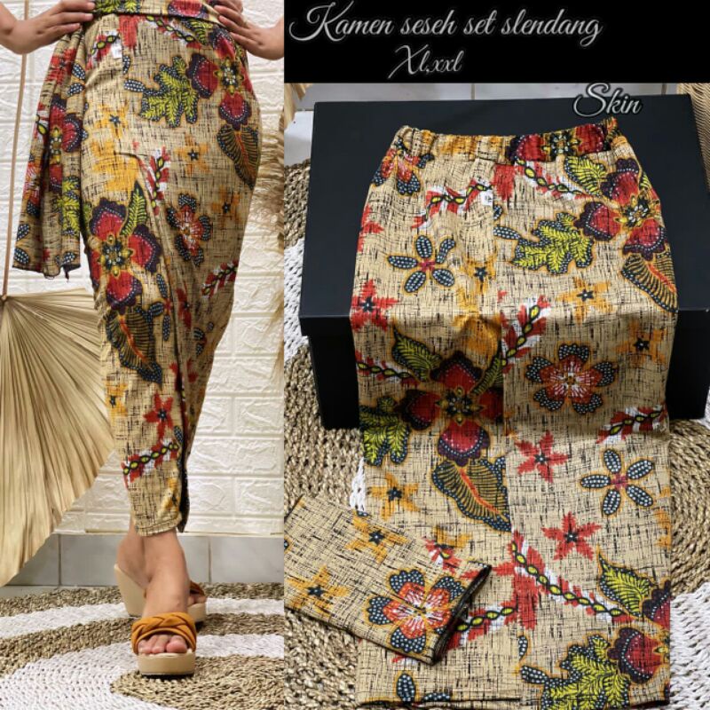 Ready Kamen jadi denim motif endek seseh