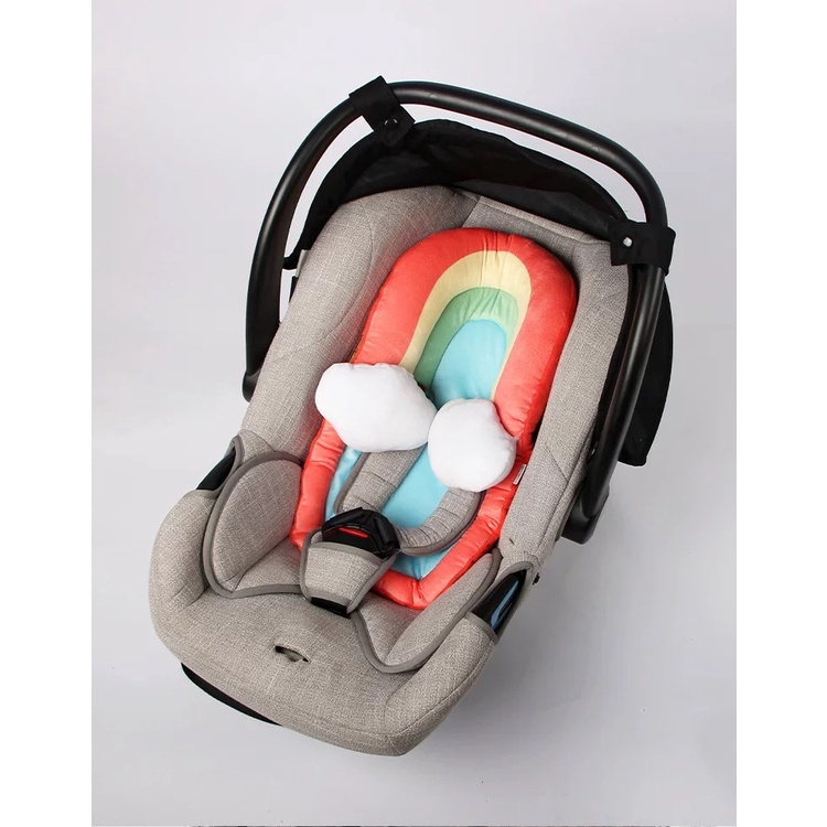 RAINBOW STROLLER PAD | Alas tatakan car seat stroller bayi baby | dudukan car seat stroller | perlengkapan stroller bayi