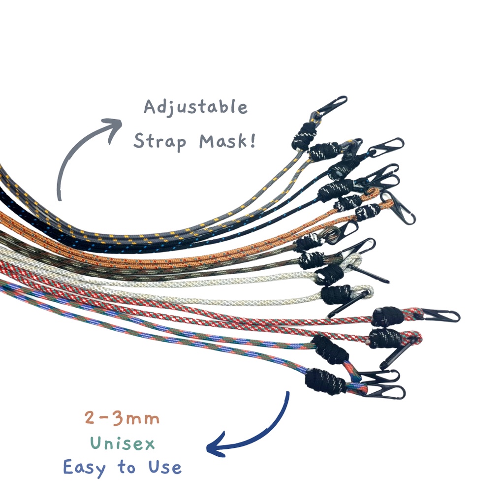 

Bukuku Strap Mask | Tali Masker | Tali Strap Masker | Strap Masker | Lanyard Mask | Tali Kalung Masker | Kalung Masker Hijab | Hijab Connector