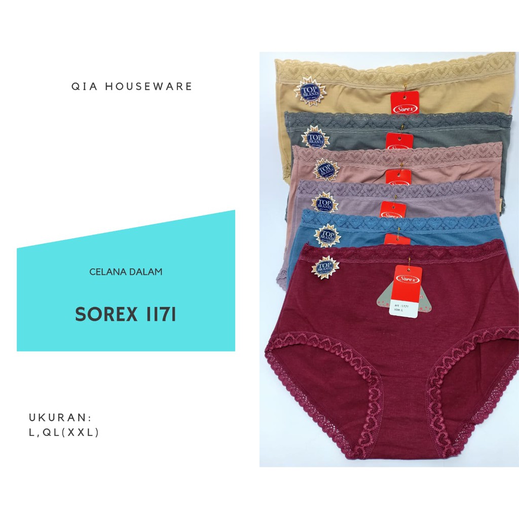 Celana Dalam CD Wanita Renda SOREX 1171 Ukuran L, EL, QL, EQL