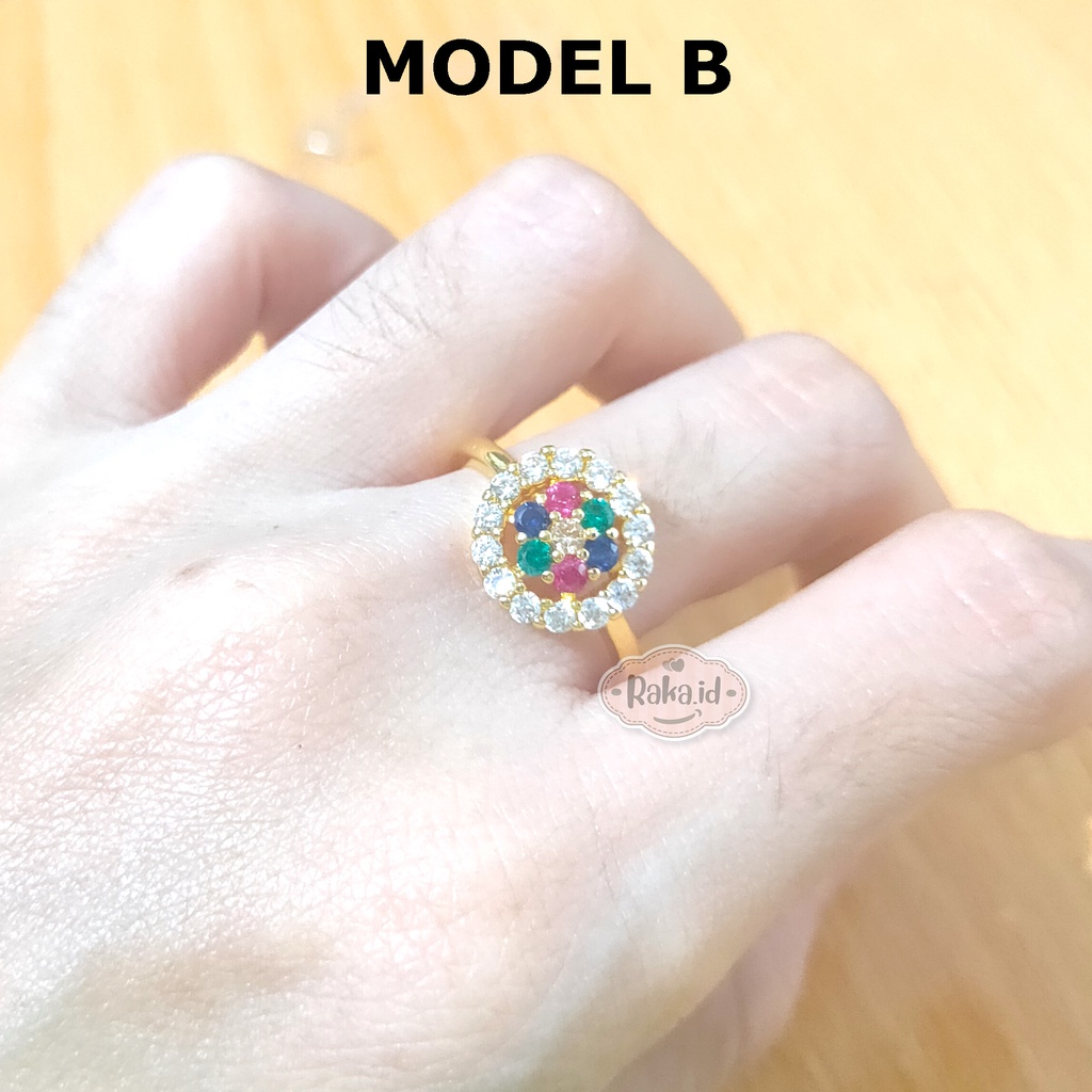 Cincin Wanita Cincin Dewasa Blink Blink Gold Aksesoris Perhiasan Wanita 1004