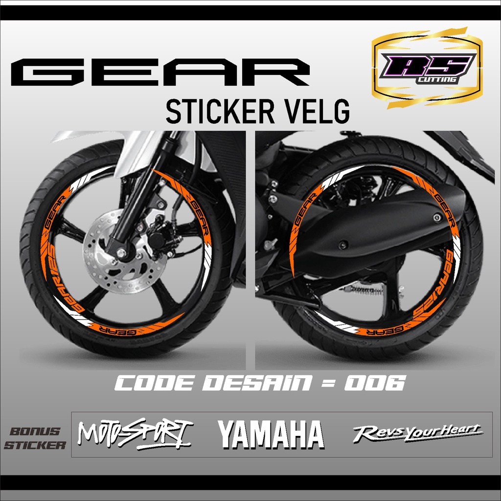 STICKER VELG YAMAHA GEAR 125 List velg Yamaha GEAR 125 - Aksesoris Motor Stiker Lis Velg Yamaha GEAR