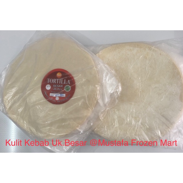 

Tortilla Kulit kebab Besar (D:22cm)(20lbr)