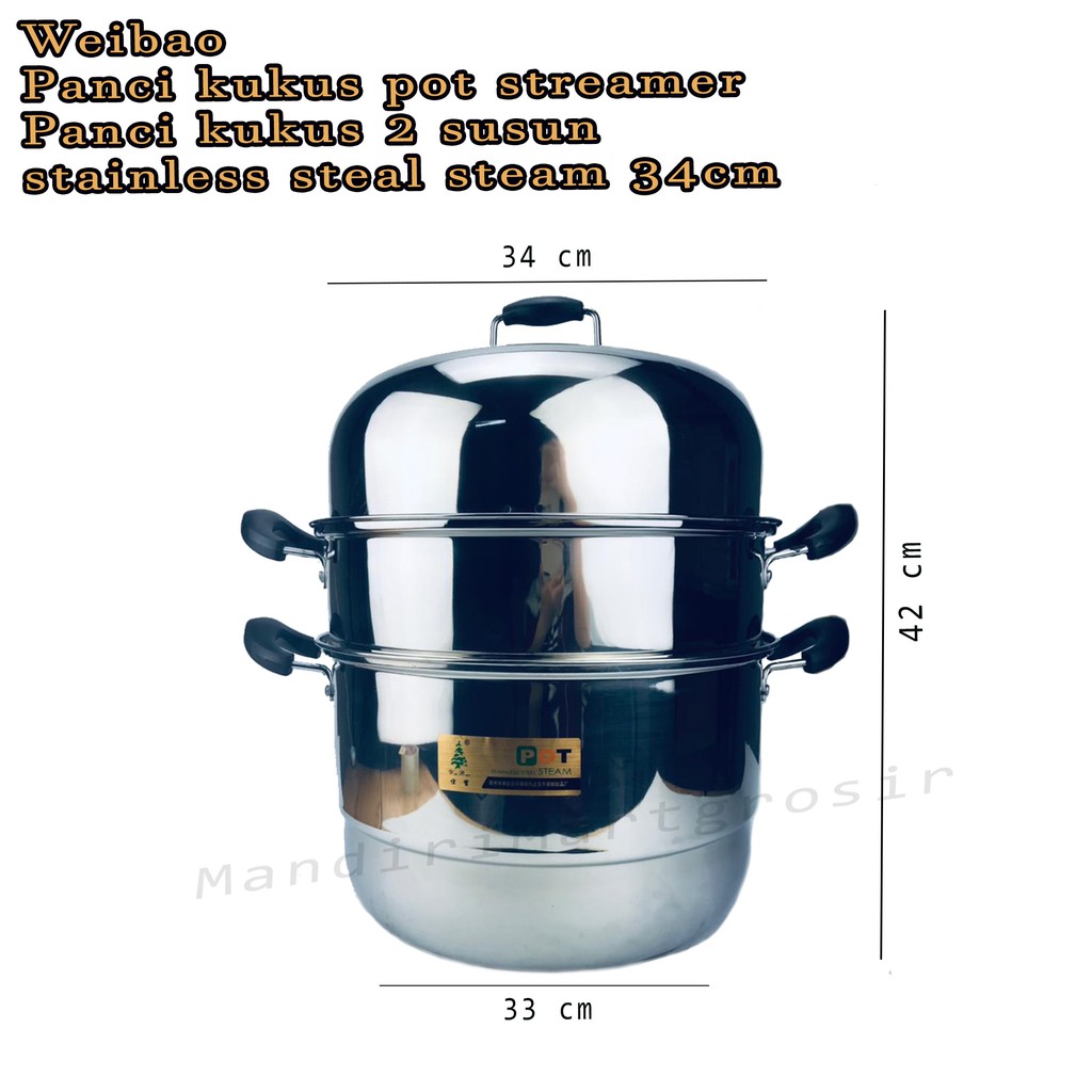 panci kukus pot steamer *weibao * panci kukus 2 susun* 34 cm