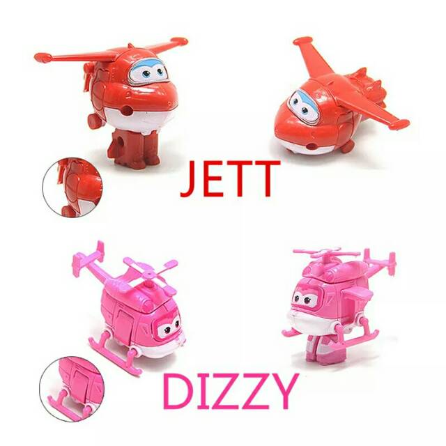 Figure Super Wings 1 set isi 8 pcs atau Topper Kue Superwings