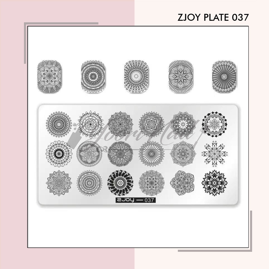 ZJOY stamp plate flower abstrak stamping plate zjoy nail template