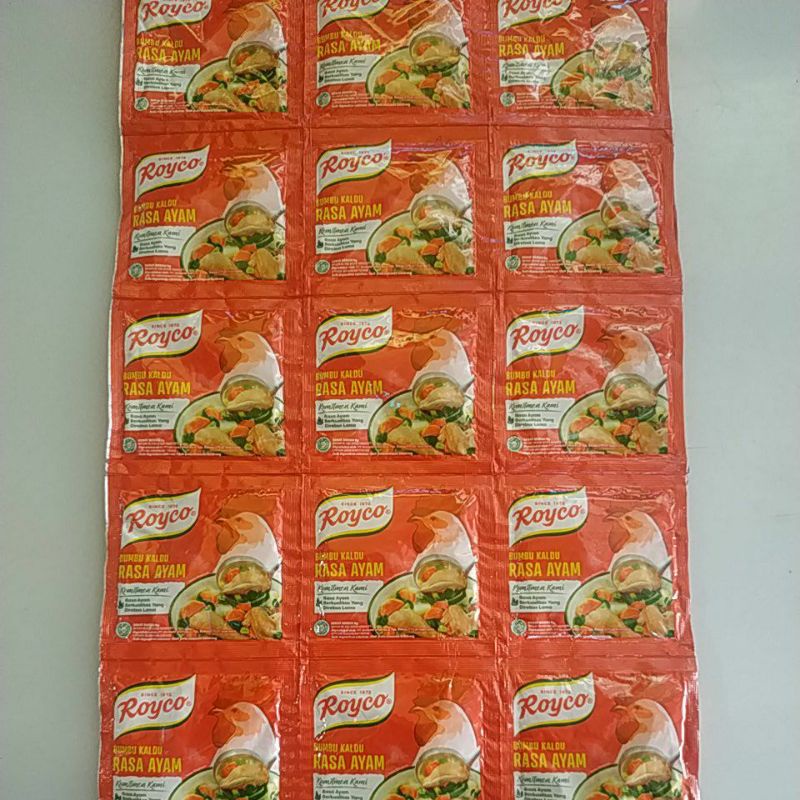 

ROYCO BUMBU KALDU RASA AYAM RENCENG 8gr isi 12 sachet