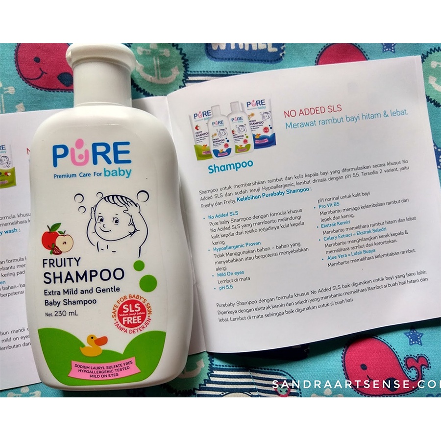 Pure Baby Shampoo 230ml Fruity Freshy Shampo Bayi