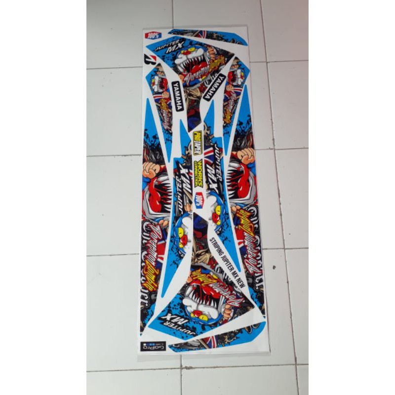 striping variasi Jupiter MX new Doraemon zombie biru