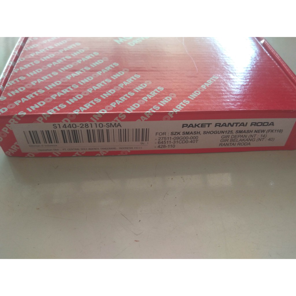 Gearset Atau Rantai Roda Smash Lama,Smash New (FK110),Shogun 125 Original Indopart