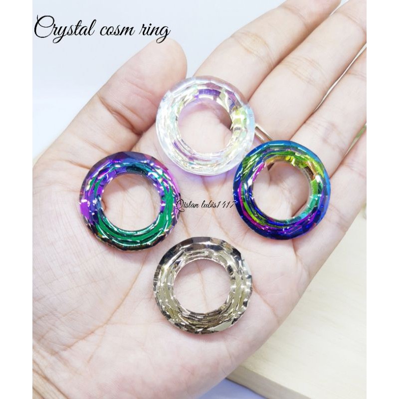 Pendant Crystal ring bintang  1pcs 30mm|Crystal Oval