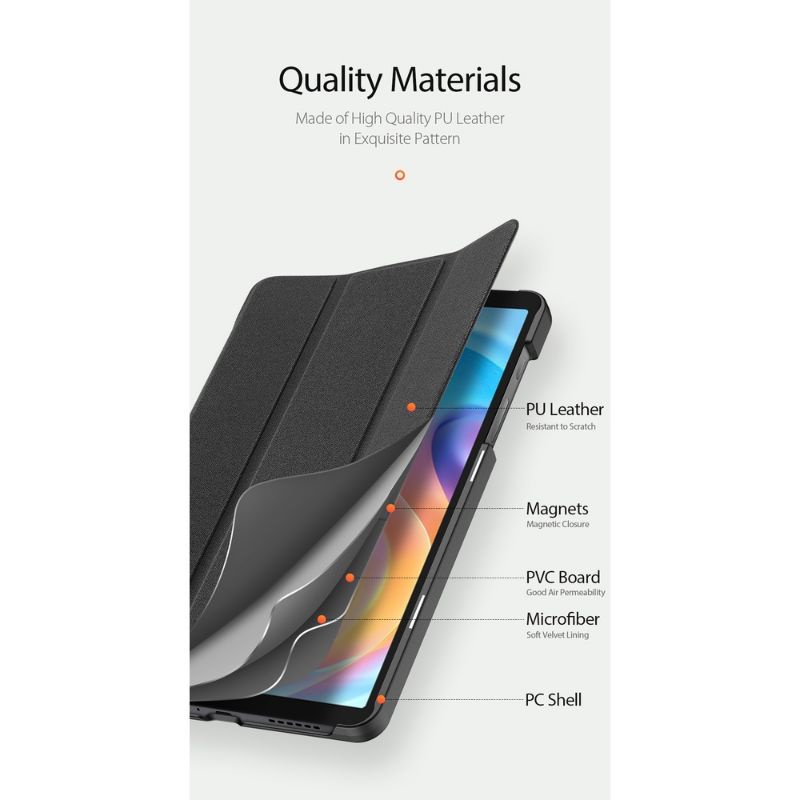 Case Realme Pad Mini 8.7 Inch 2022 LTE / WiFi Dux Ducis Domo Series 8.7&quot; Flip Cover Casing
