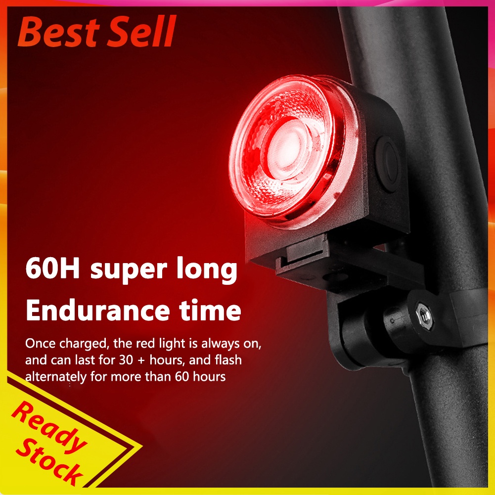 Adjustable MTB Bike LED Taillight USB Charging Rainproof Bicycle Rear Light