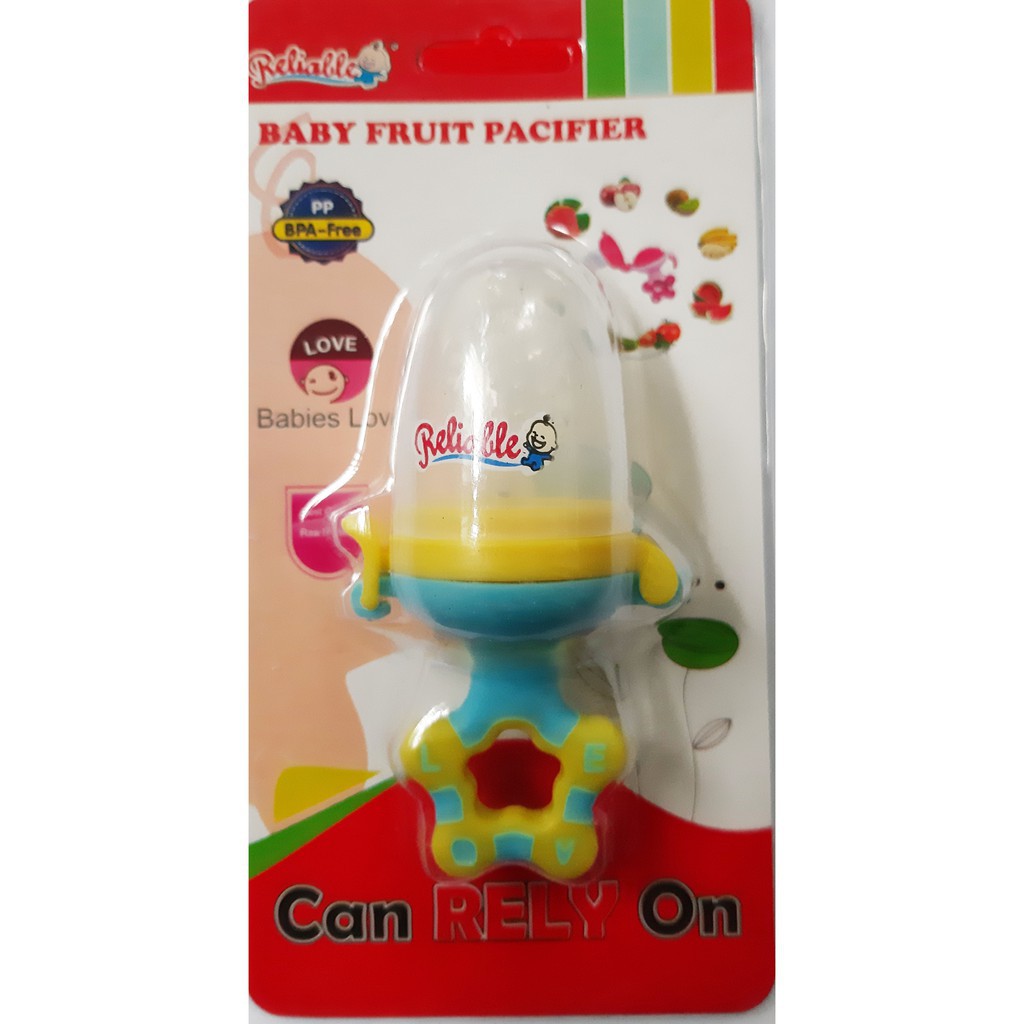 Baby FRUIT FEEDER - Reliable Empeng Saringan Buah Bayi gigitan baby weaning mpasi MP ASI-Biru (Reliable)