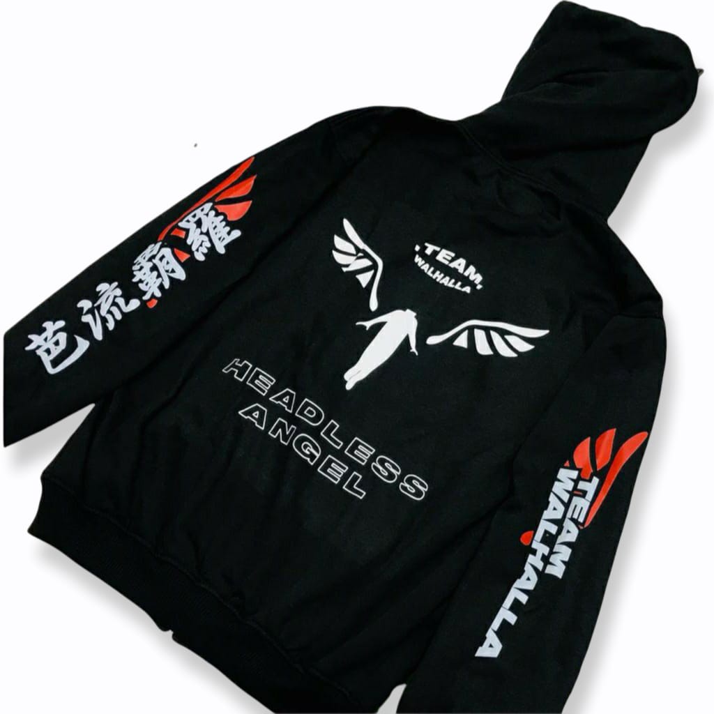 Jaket Jumbo Sweater Anime Tokyo Revengers Cosplay Team Valhalla Zipper Hoodie Pullover Jumbo