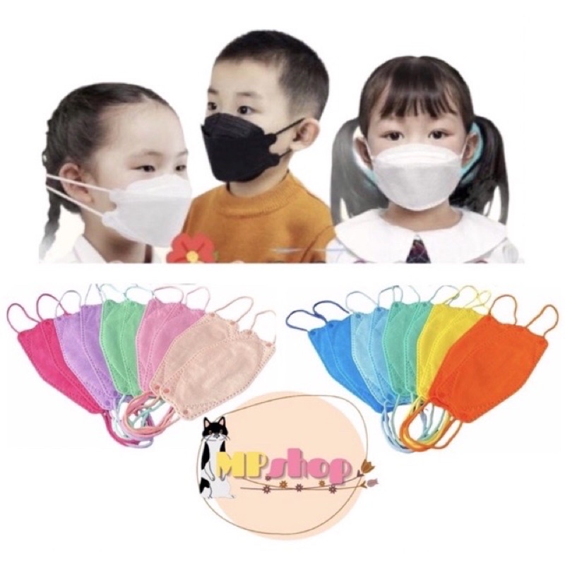MASKER KF94 4 PLY ANAK RAINBOW WARNA WARNI MASKER KF94 KIDS MIX WARNA MASKER MEDIS EARLOOP ANAK MASK