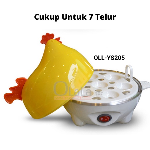 Steamer Telur Electric Egg Cooker Boiler Alat Rebus Telur Elektrik Motif Ayam OLL-YS205