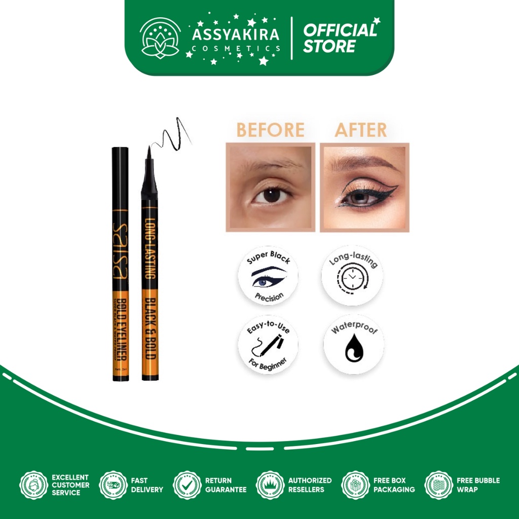 SALSA Bold Eyeliner - Super Black Waterproof Pen Eyeliner