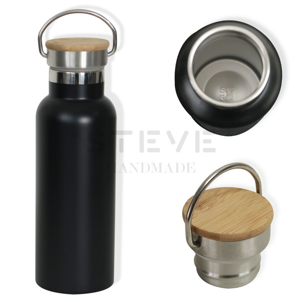 Botol minum stainless termos vacuum tumbler mug TM0599 Black