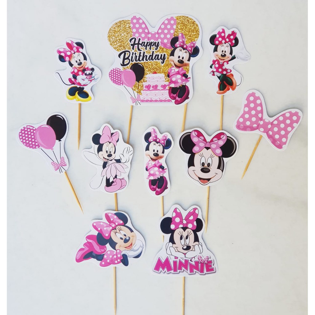 Topper Kue Minnie Mouse