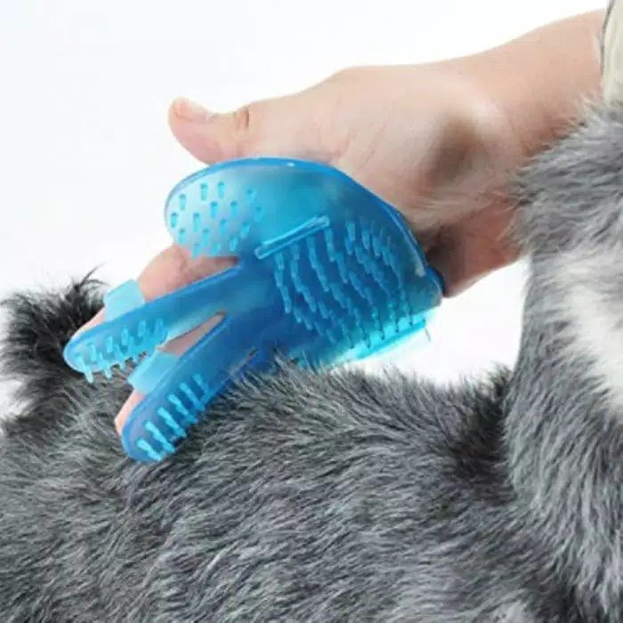 Sisir Karet Pembersih Kucing dan Anjing Pet Wash Brush Pijat Hewan / Sisir Grooming