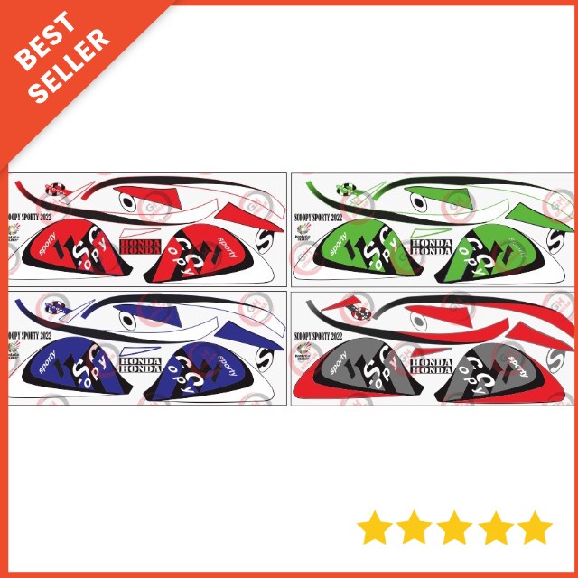 Striping stiker motor Scoopy 2021 Variasi