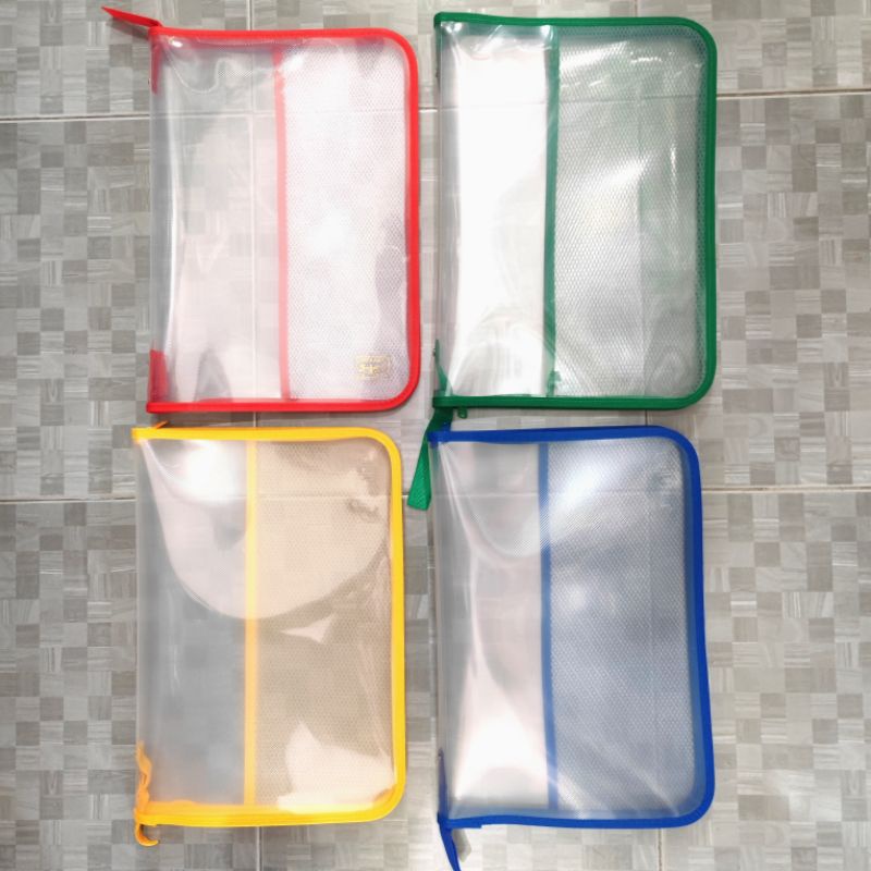 

Map Plastik Resleting Jaring Zipper Bag file F4