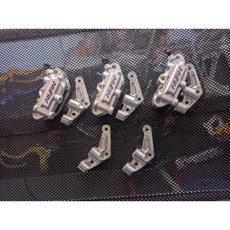 BREKET KALIPER NISSIN MONOBLOK 4 PISTON NINJA R RR DISC STANDART 300MM 320MM