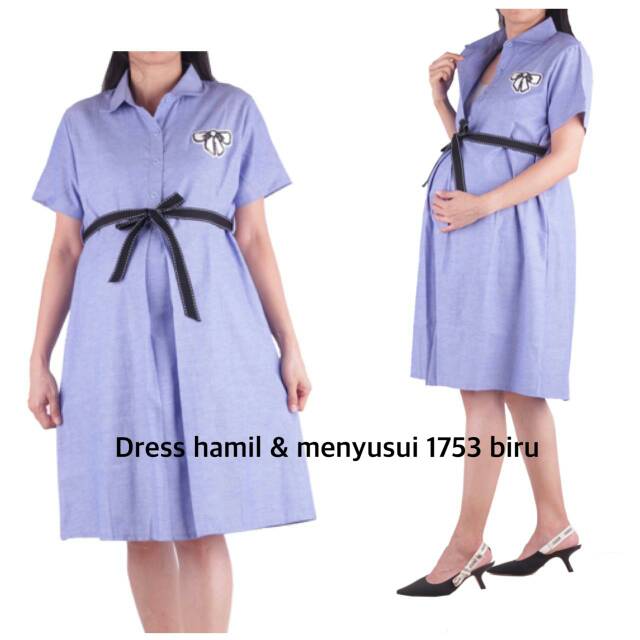 Dress hamil menyusui 1753 bajuhamil baju hamil