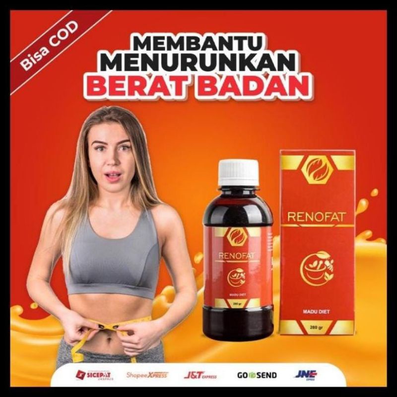 Renofat Madu Diet Pelangsing Badan Cepat Menurunkan Berat Badan Asli Original