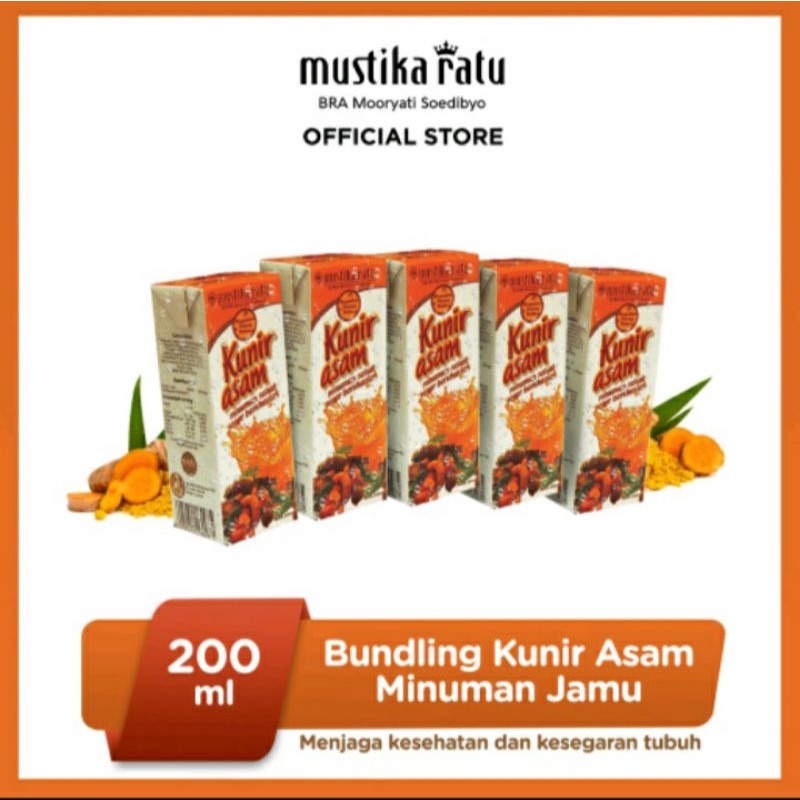 

[Mustika Ratu]Minuman Kunir Asam 200ml Bundling 5pcs
