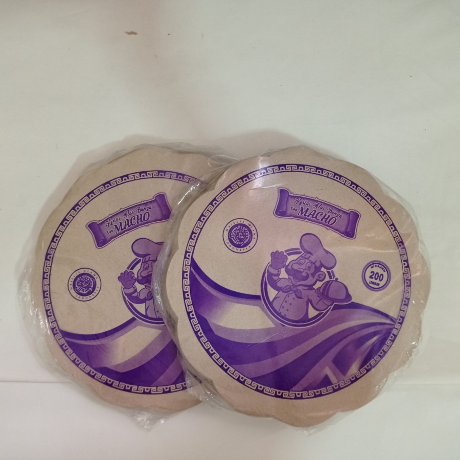 kertas nasi alas/kertas nasi coklat/kertas macho motif bunga 200lembar