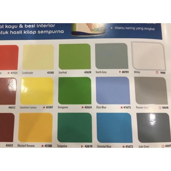 

Harga Terjangkau ✺ CAT MINYAK DULUX V GLOSS 1 KG (WARNA STANDARD)'