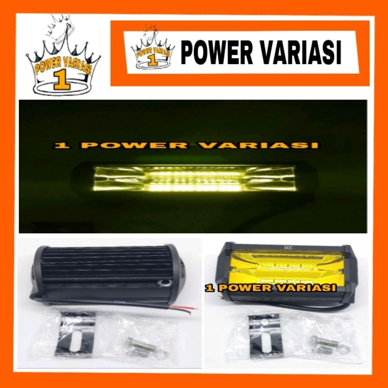 LAMPU TEMBAK SOROT LED COB 24MATA 12-80VOLT 24WATT DC CAHAYA KUNING UNIVERSAL MOTOR