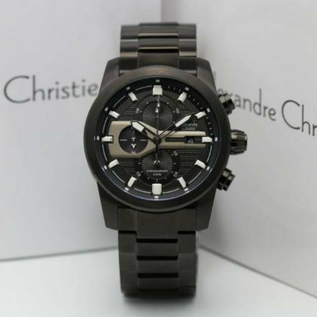 JAM TANGAN PRIA ALEXANDRE CHRISTIE AC 6270 FULL BLACK RANTAI ORIGINAL GARANSI RESMI 1 TAHUN