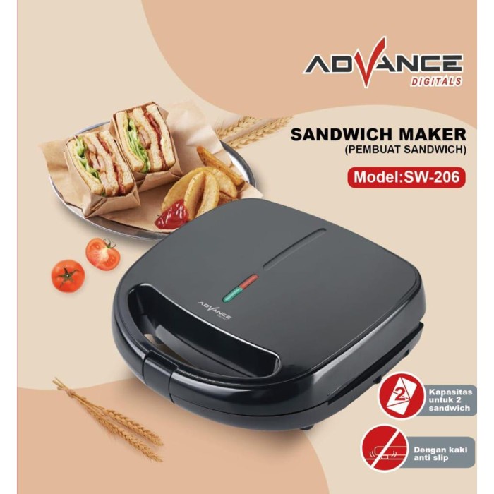 Advance Sandwich Maker SW-206 2 Slot Alat pembuat Sandwich SW206