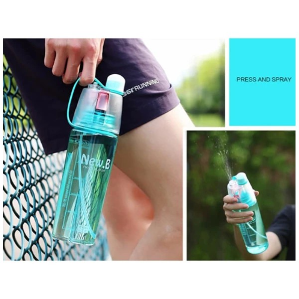 B60 Botol Minum Sport New B New Button With Button Spray 600ml