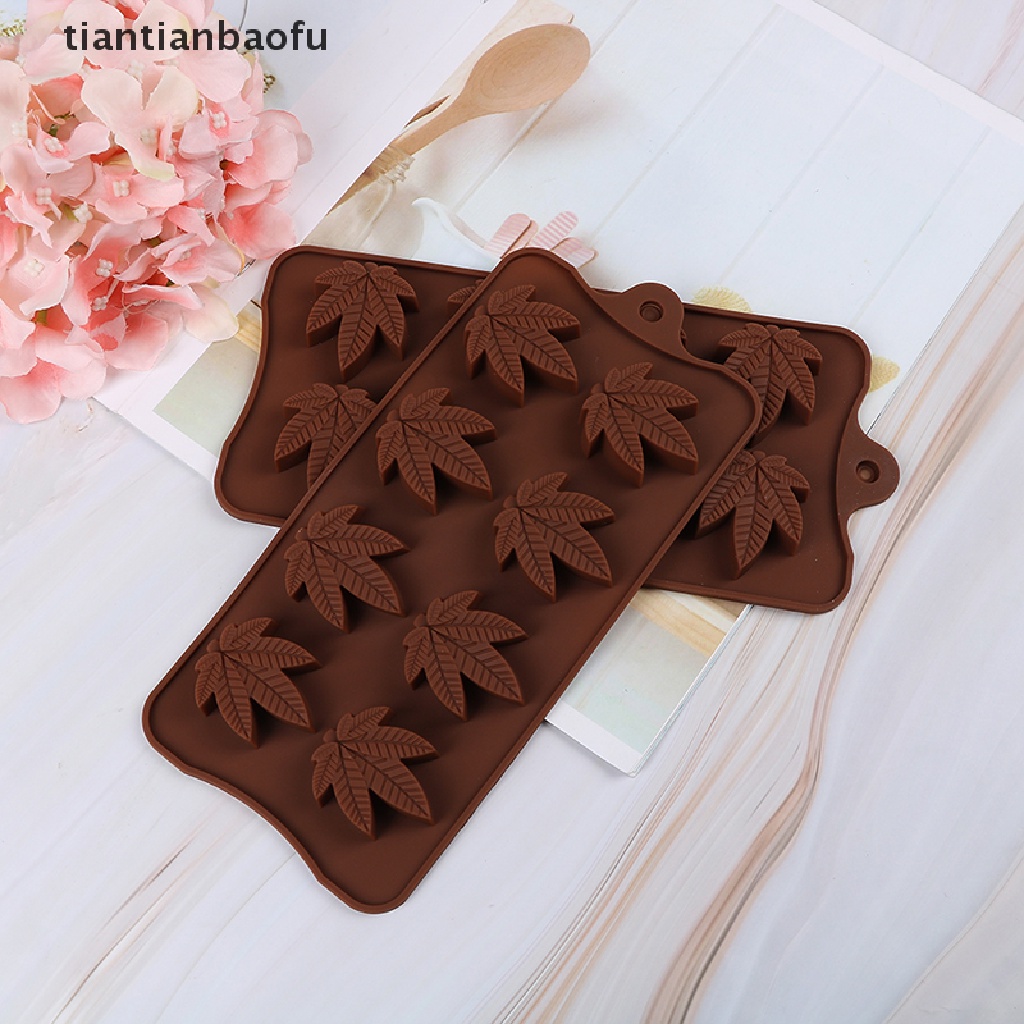 Cetakan Kue / Permen / Coklat Bentuk Daun Maple Bahan Silikon