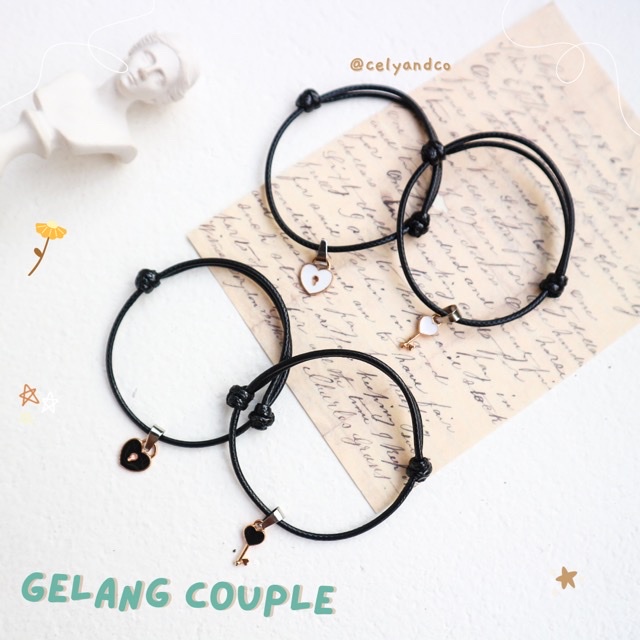 Gelang Couple Kunci Gembok (2PC) KeyChain/ Gelang Viral