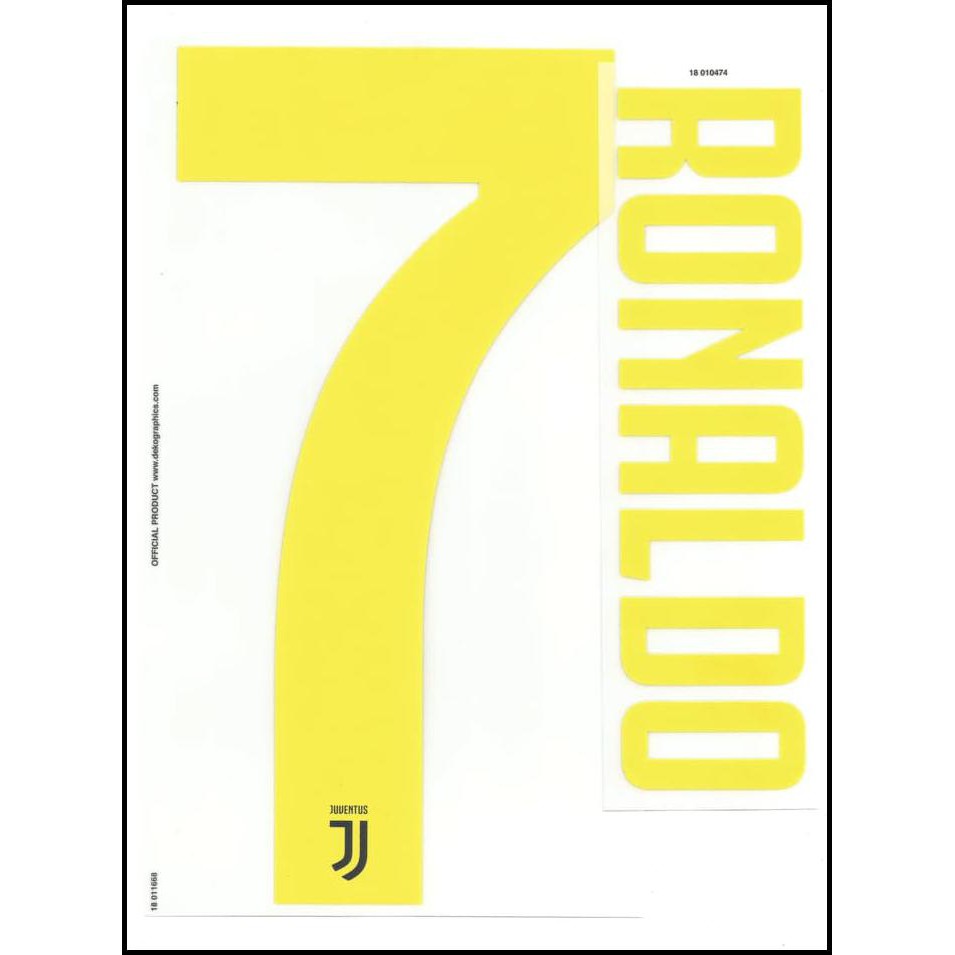 TERMURAH NAMESET JUVENTUS 2018-19 3RD. RONALDO. ORIGINAL NAMESET. 